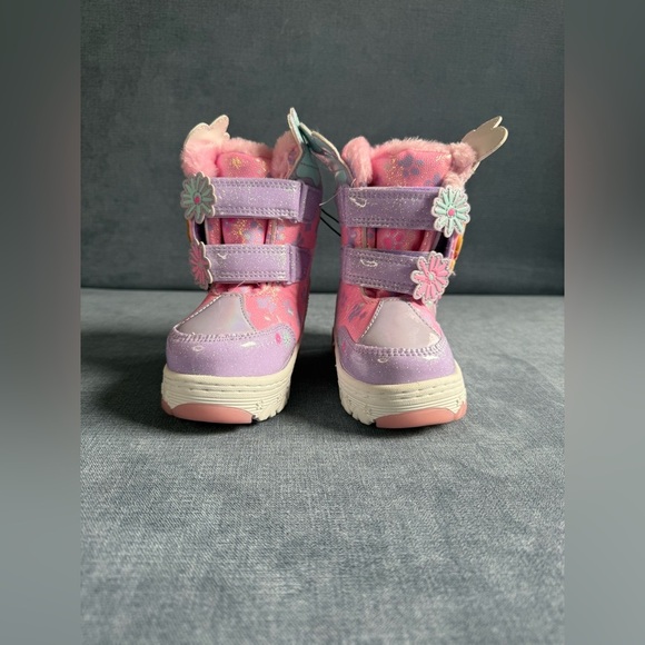 Paw Patrol Sky Light Up Snow Boots Toddler Girls SZ 6 Pink Velcro Closure Warm - Picture 2 of 8